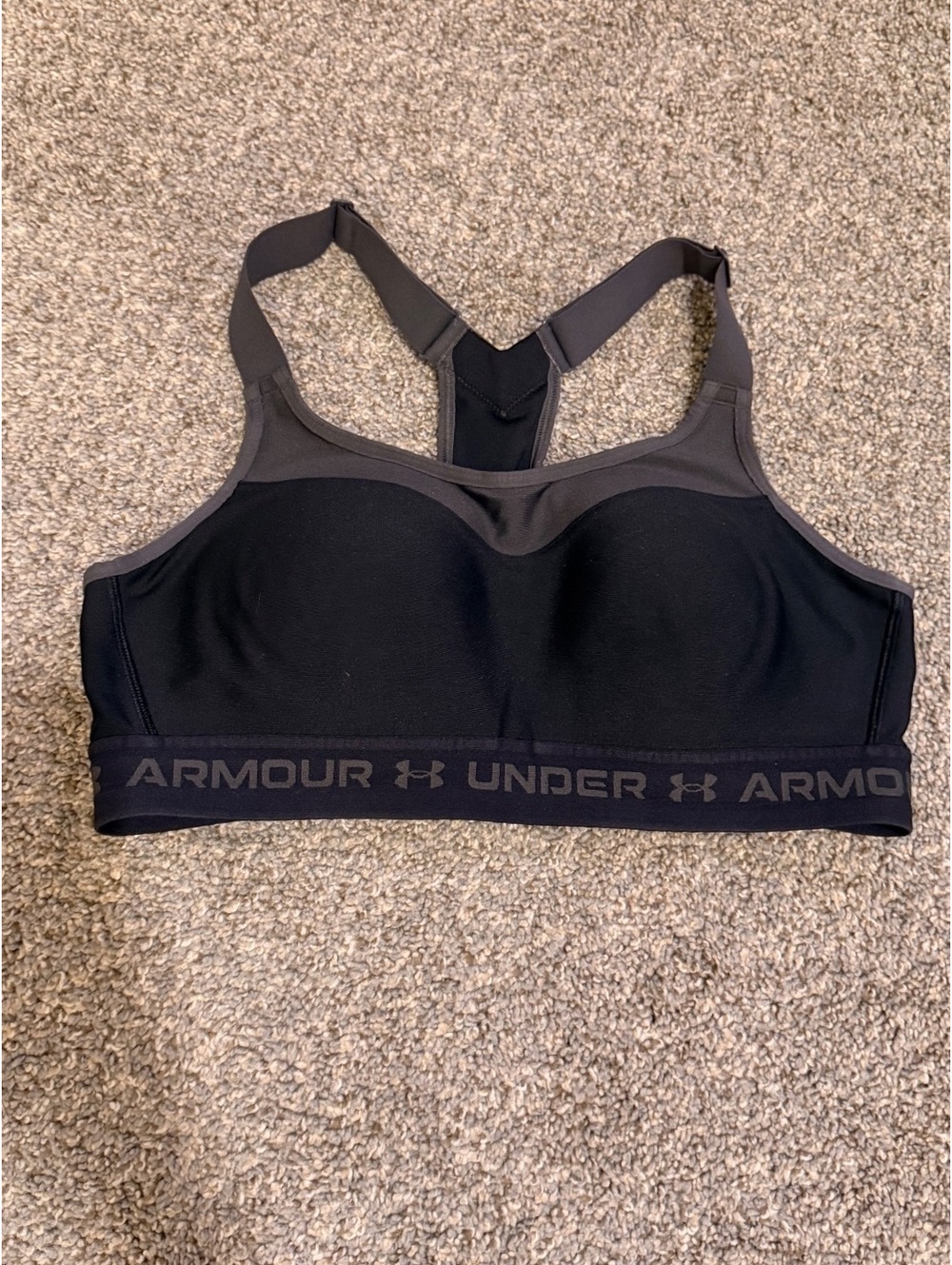 Under Armour Black High-Support Compression Sports Bra 36B